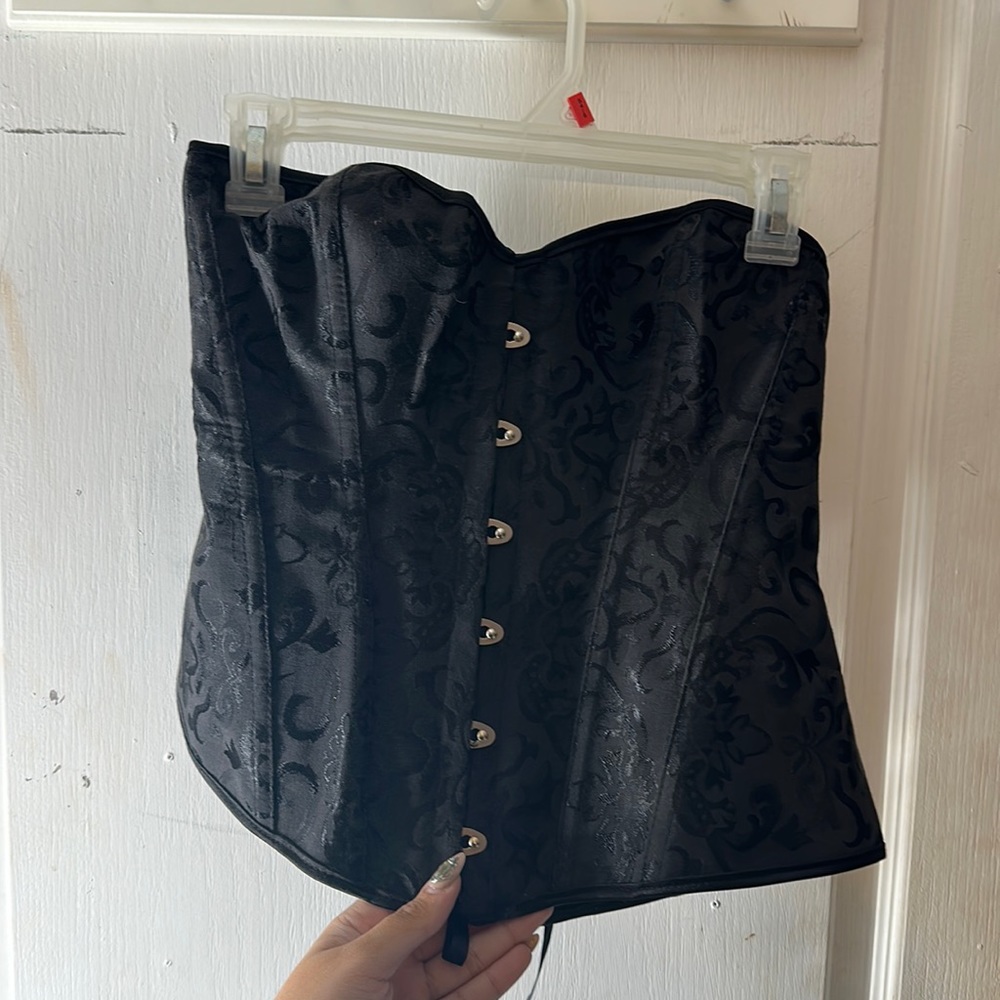 BLACK LACE CORSET